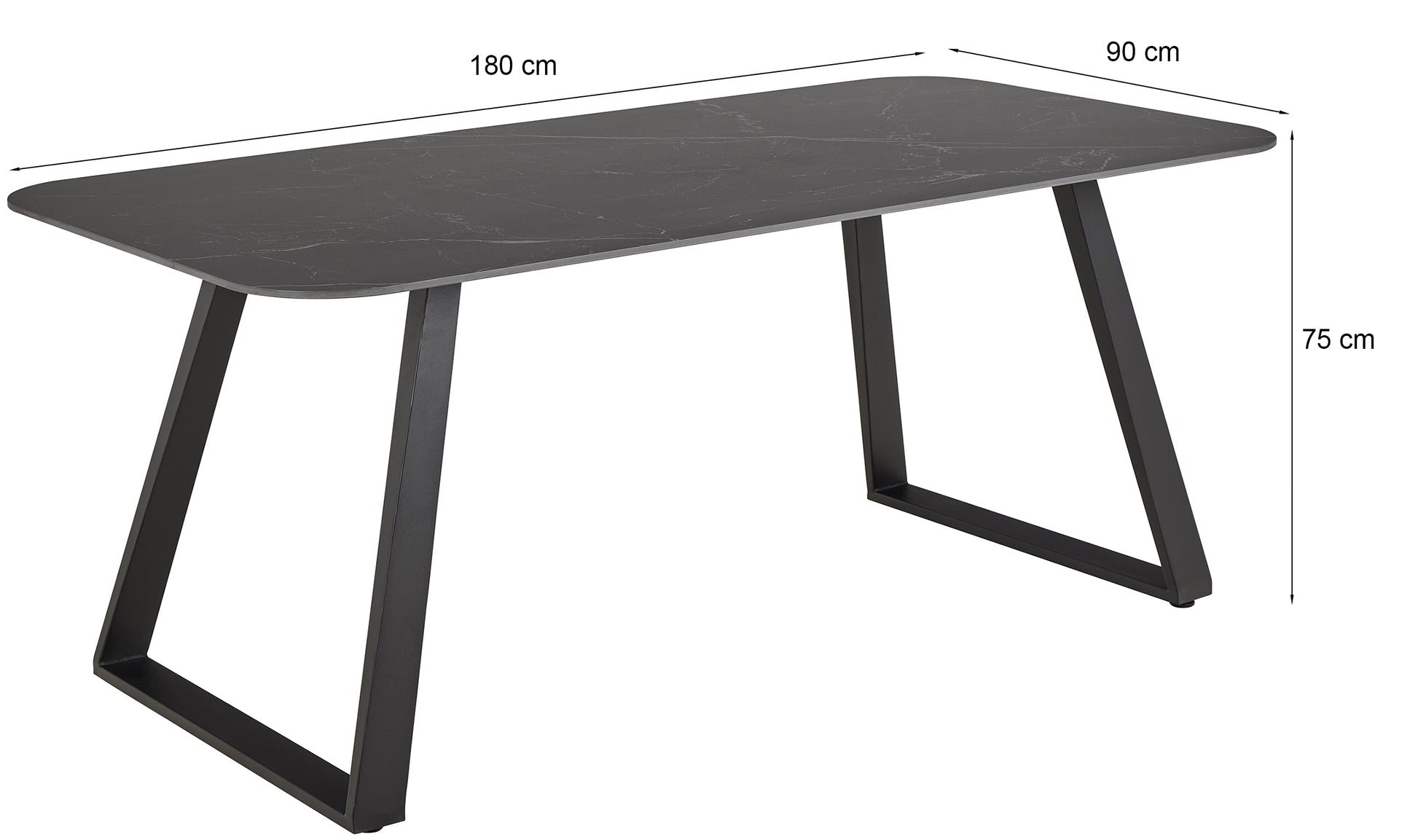 Kafijas galds Anti 75/180/90 cm grafīts - N1 Home