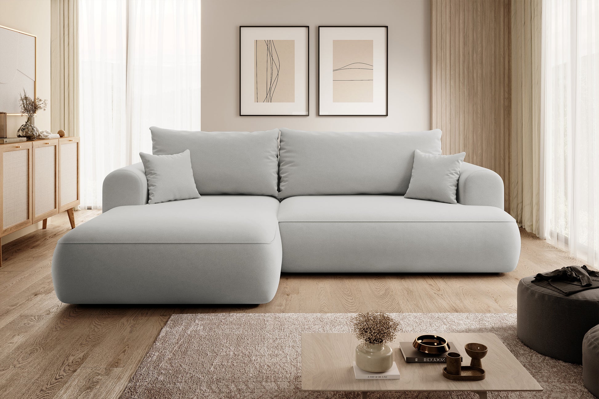 Dīvāns Ovors 260/93/165 cm Castel 80 - N1 Home