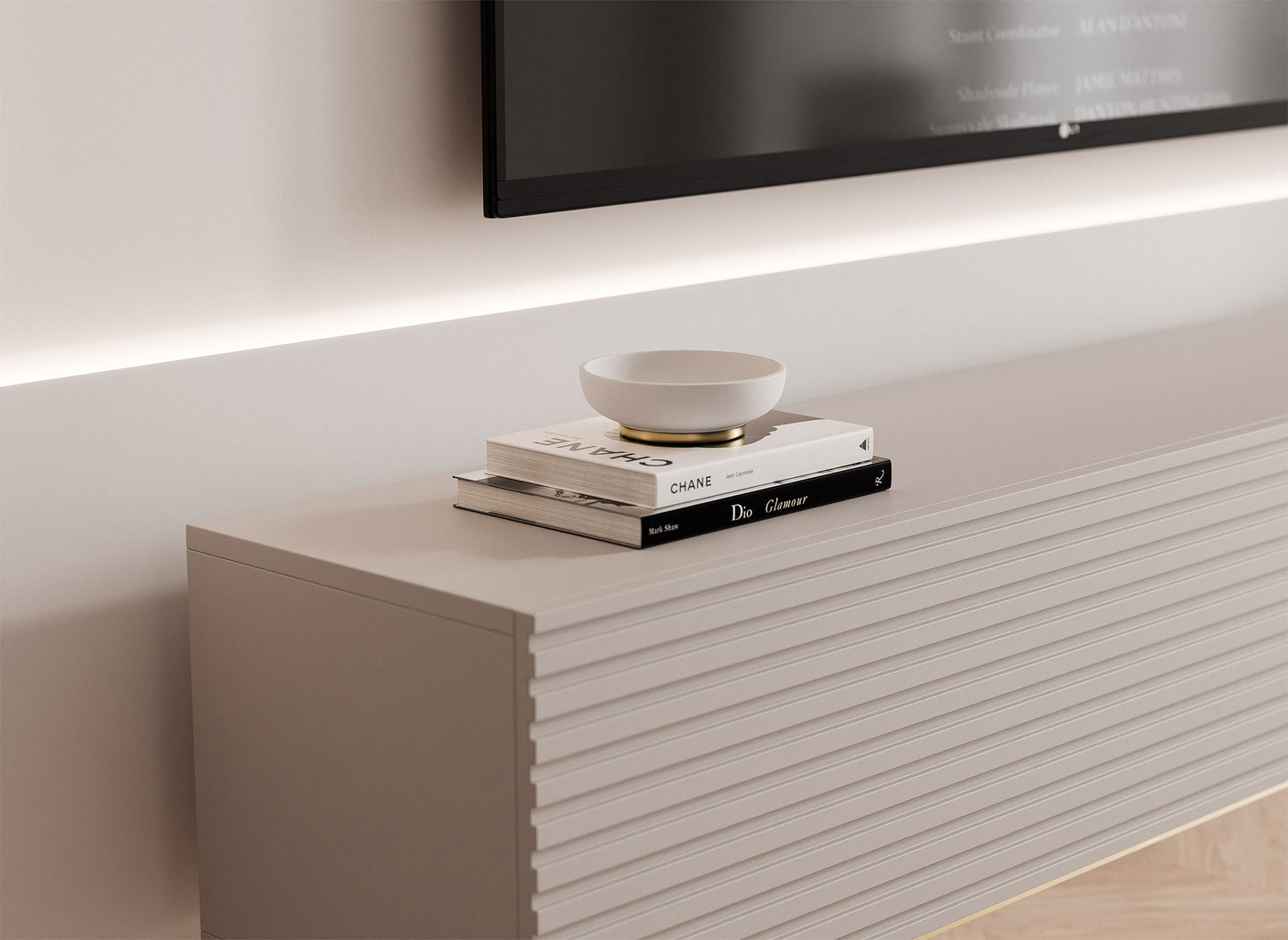 TV skapis Linas 46/175/30 cm kašmirs