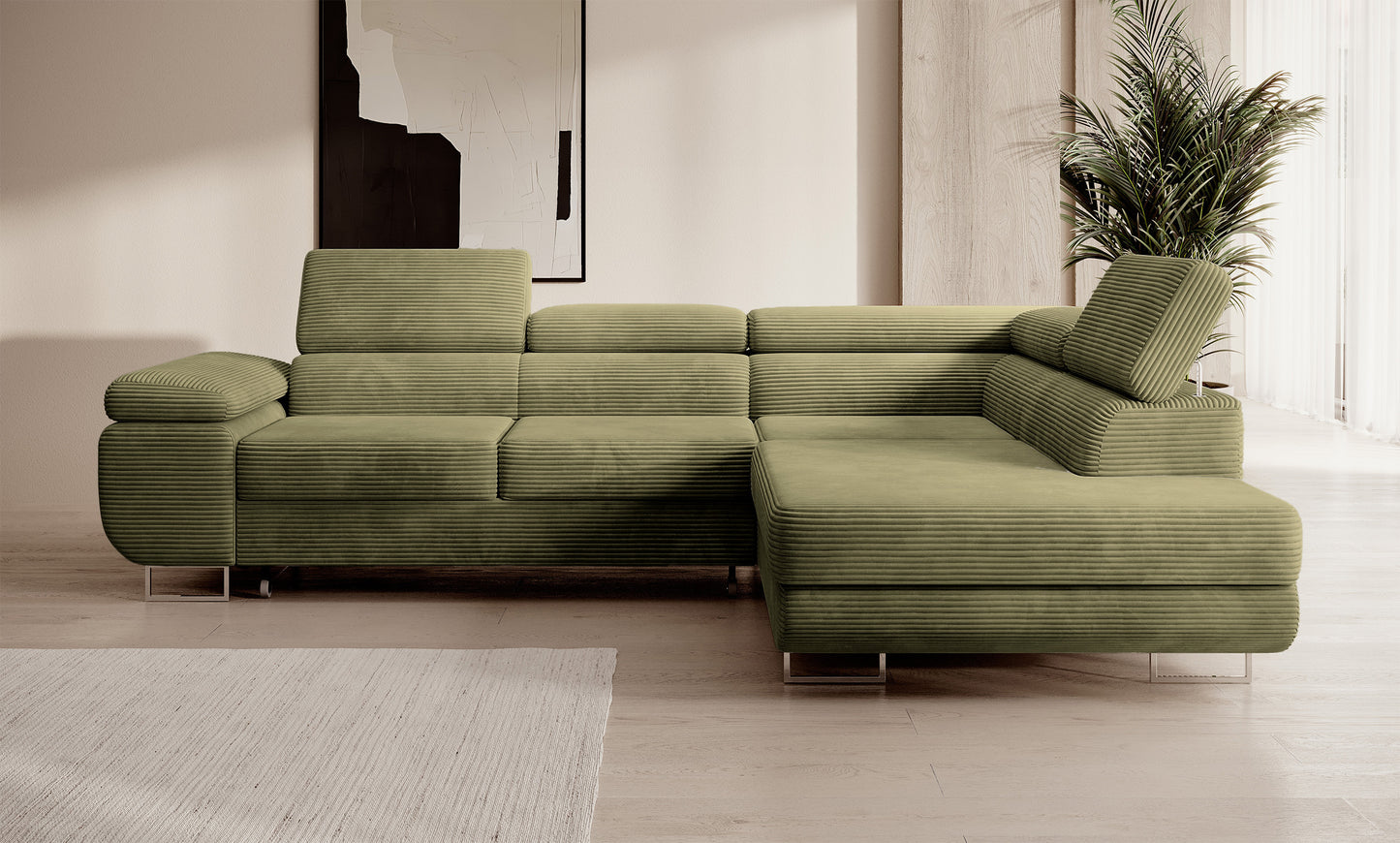 Dīvāns Steva 90/275/203 cm Poso 46 - N1 Home