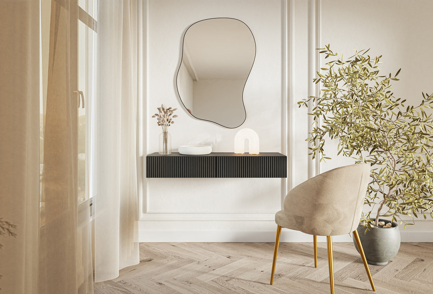 Konsole Velda 110/16/40 cm melns