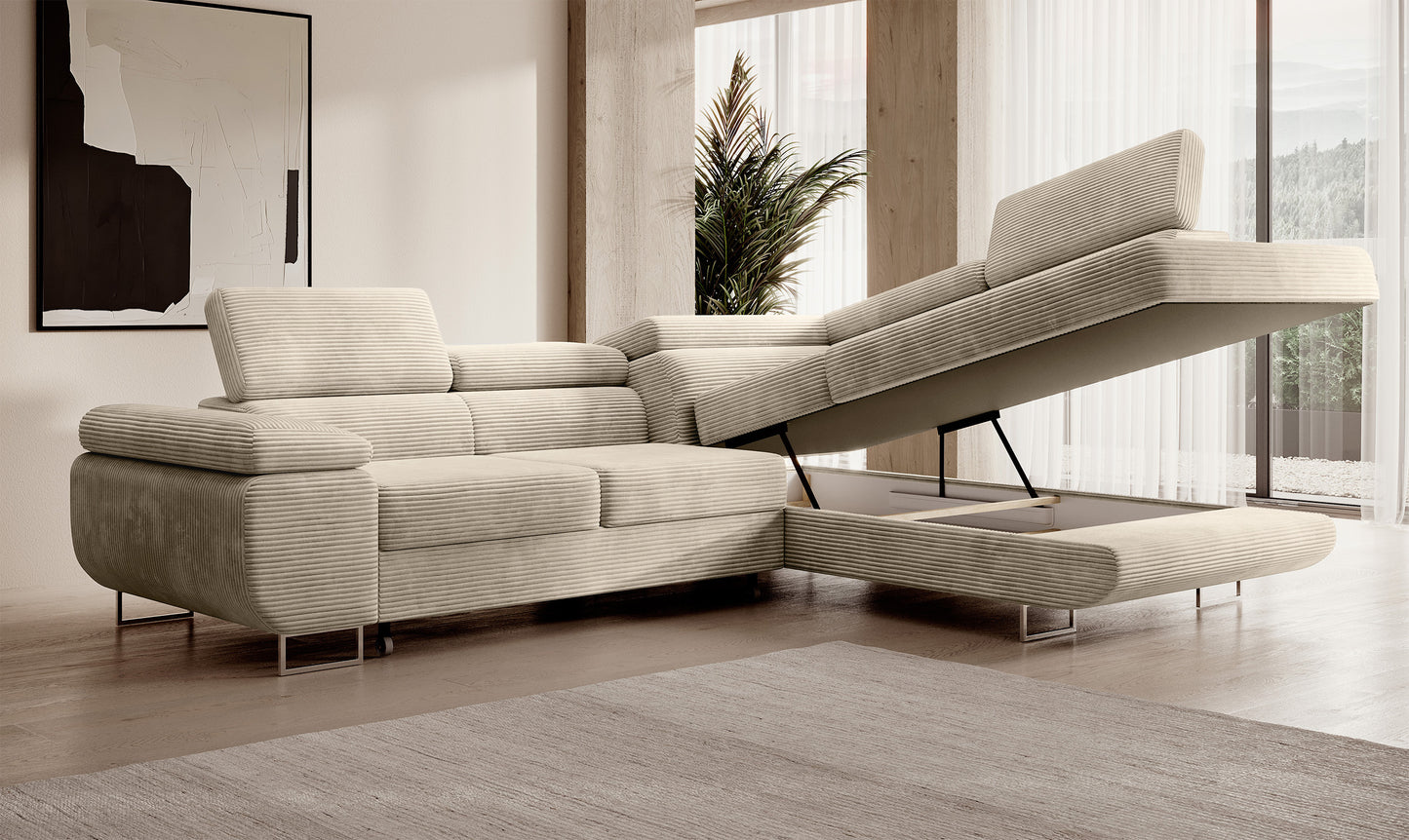 Dīvāns Steva 90/275/203 cm Poso 105 - N1 Home