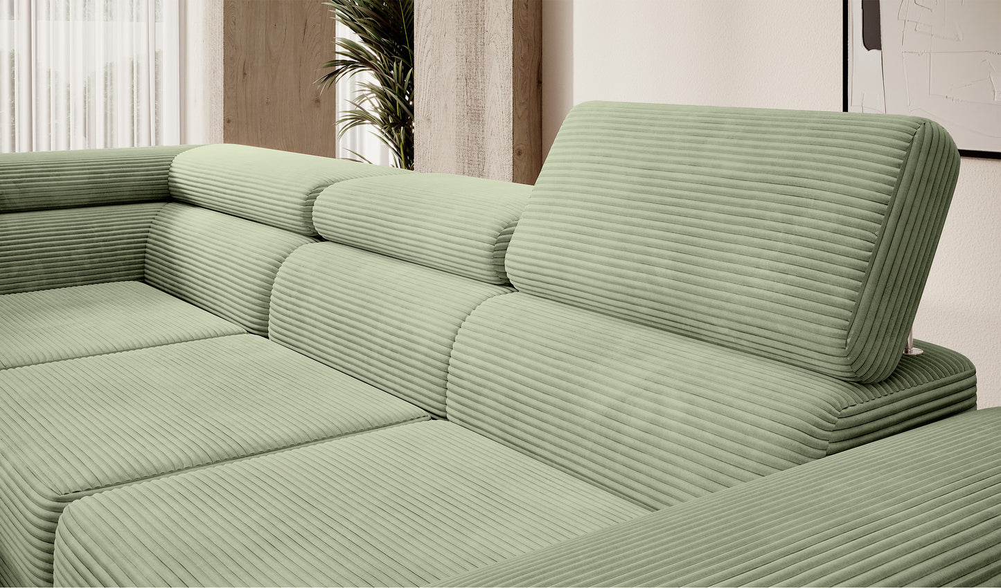 Dīvāns Steva 90/275/203 cm Poso 47 - N1 Home