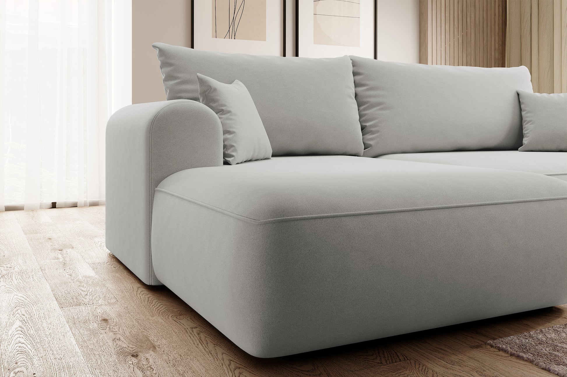 Dīvāns Ovors 260/93/165 cm Castel 80 - N1 Home