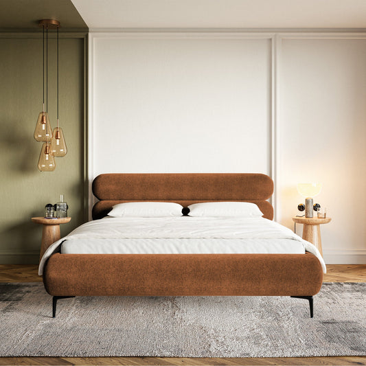 Gulta  Loure 140/160/180x200 cm Amon 24/melns kājas - N1 Home