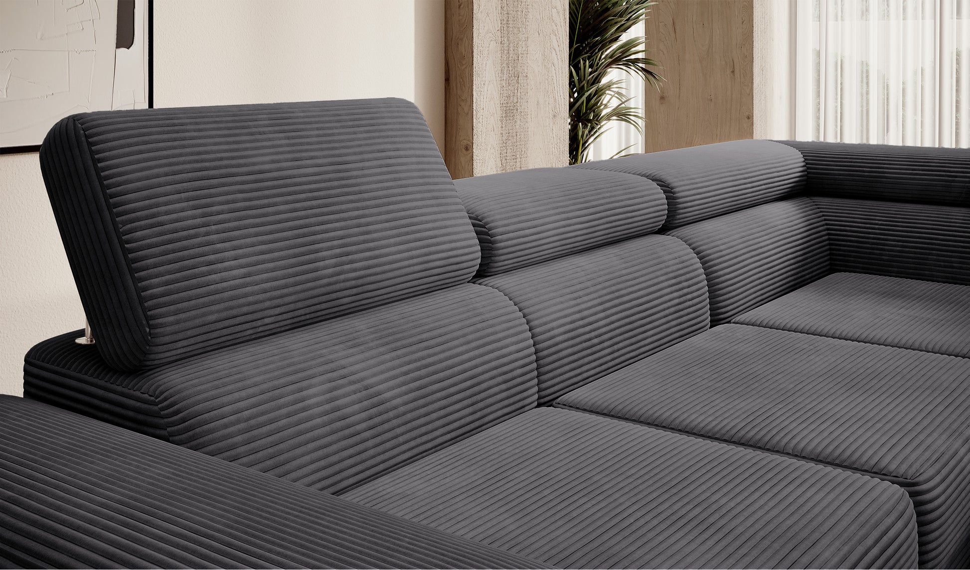 Dīvāns Steva 90/275/203 cm Poso 34 - N1 Home