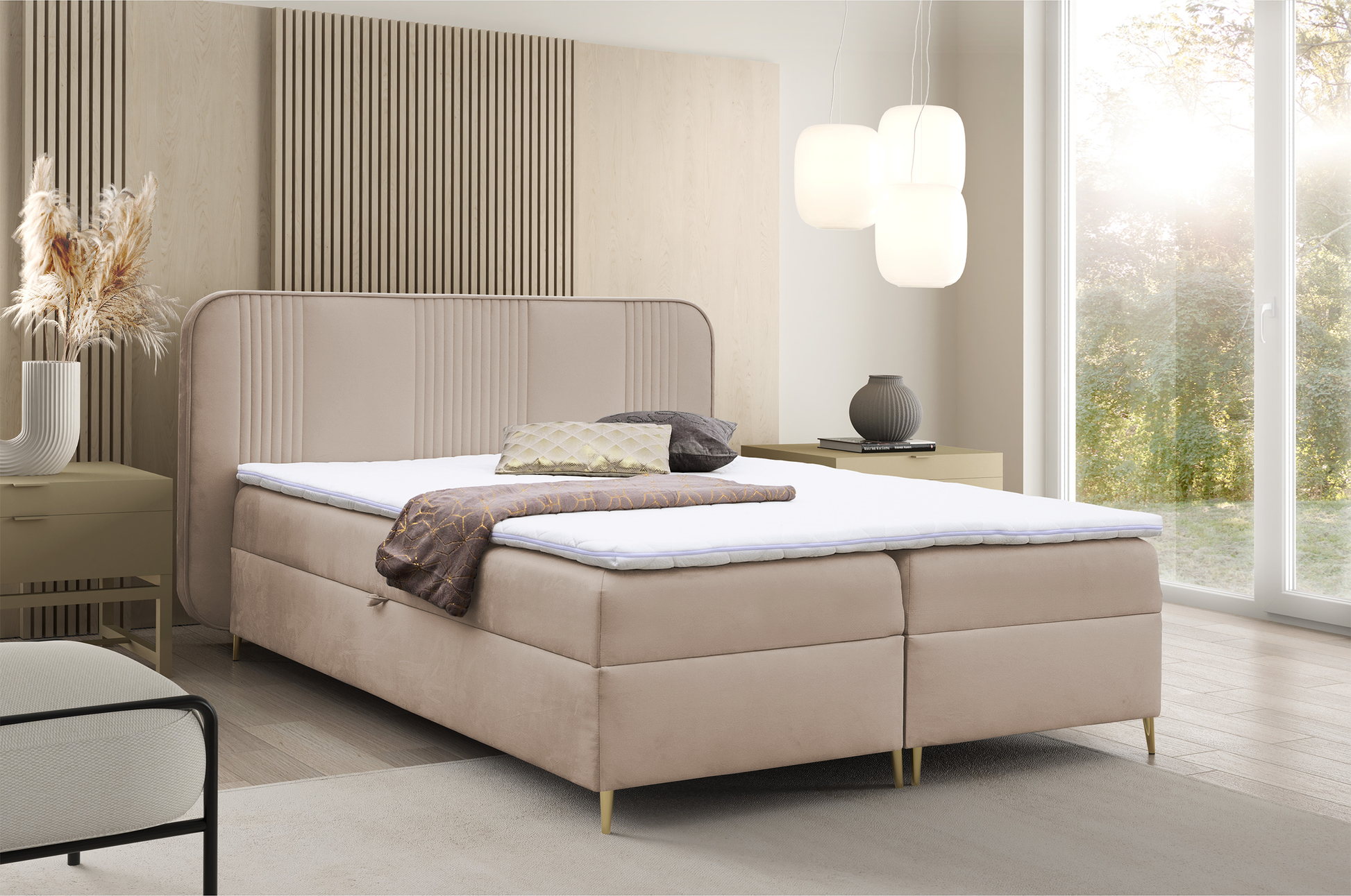 Kontinentālā gulta Clarens 140/160/180x200 cm Magic Velvet 2282 - N1 Home