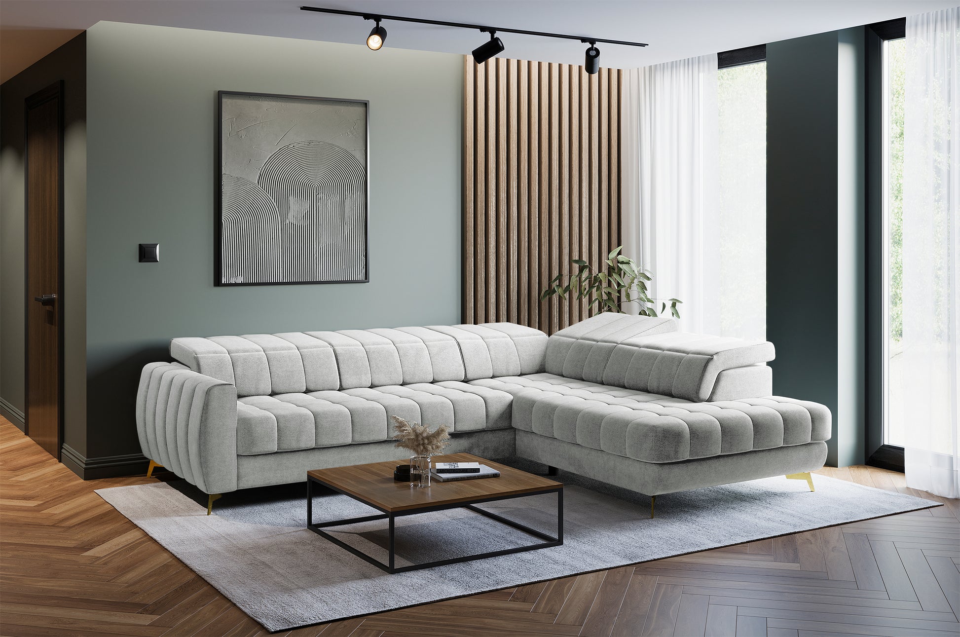 Dīvāns Perso 70/263/208 cm Castel 80 - N1 Home