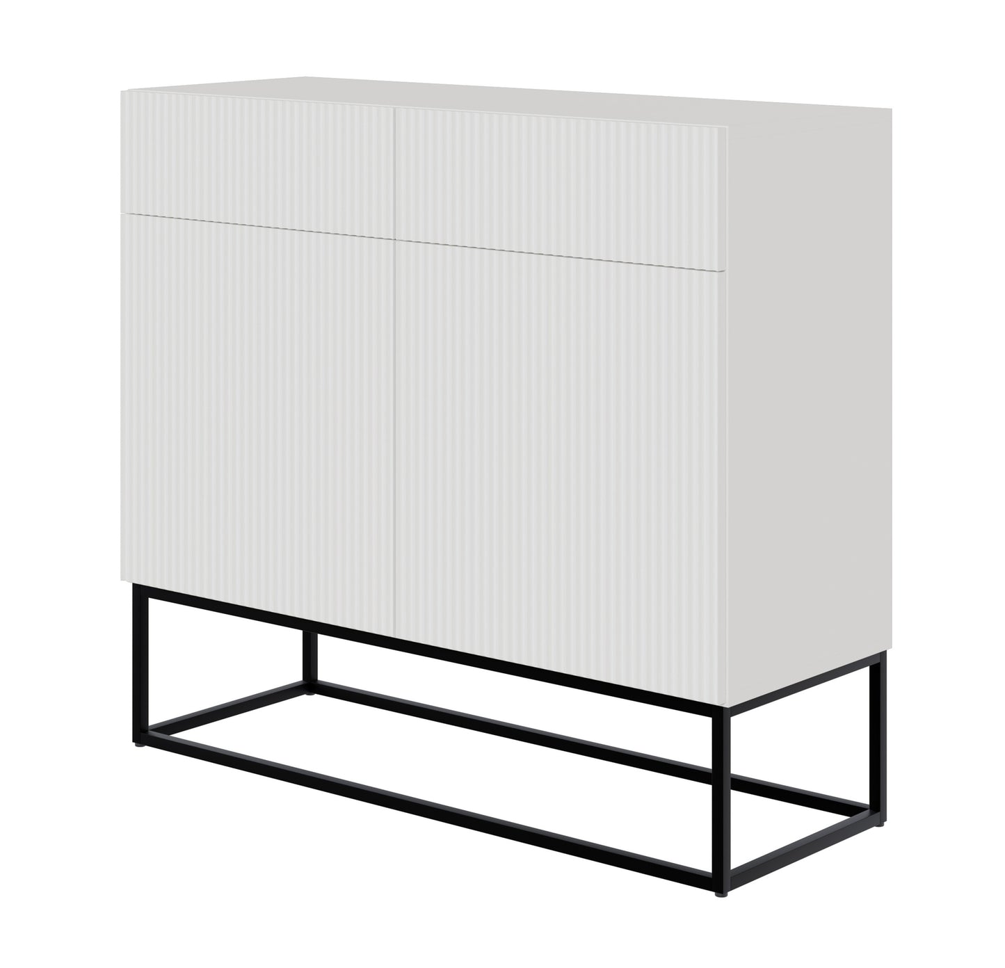 Kumode Velda 100/90/38 cm balts/melns - N1 Home