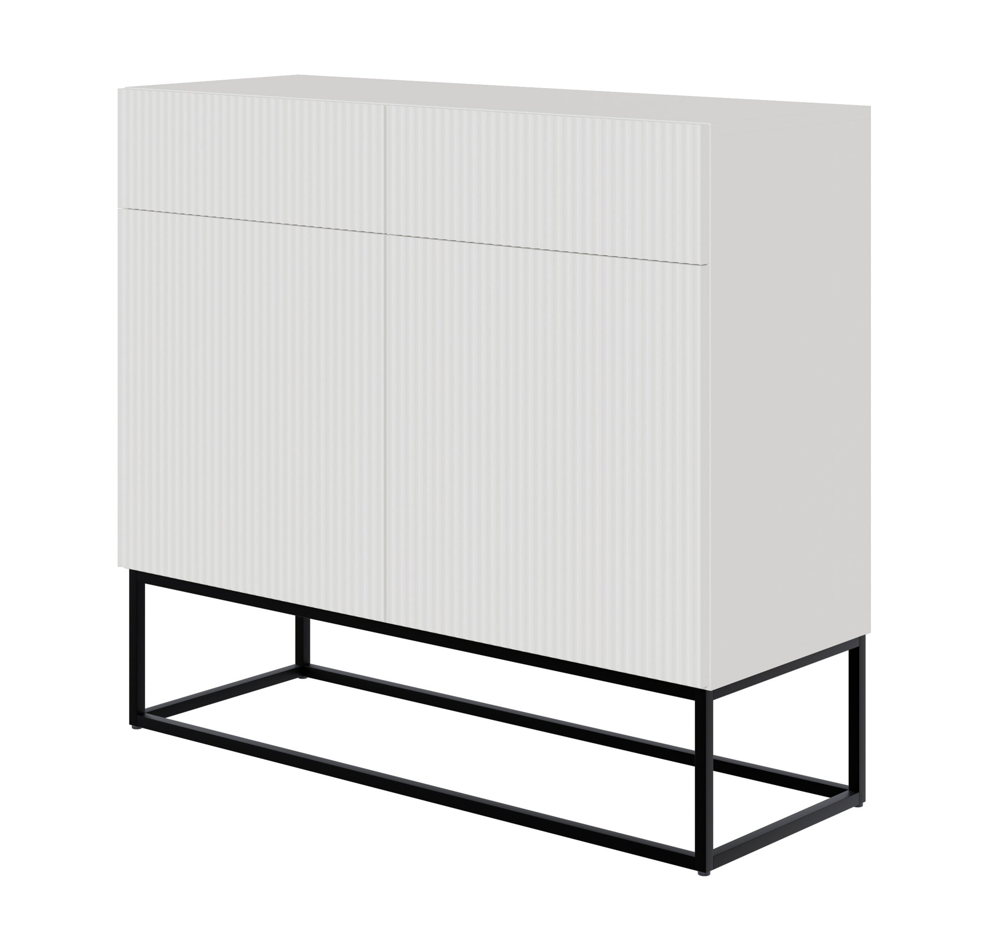 Kumode Velda 100/90/38 cm balts/melns - N1 Home