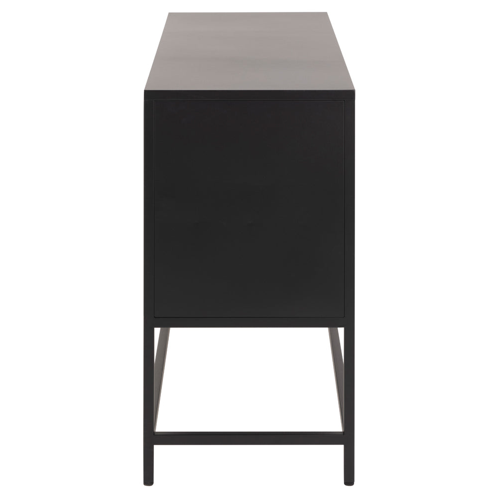 Metāla kumode Ronda 125/75/40 cm melns