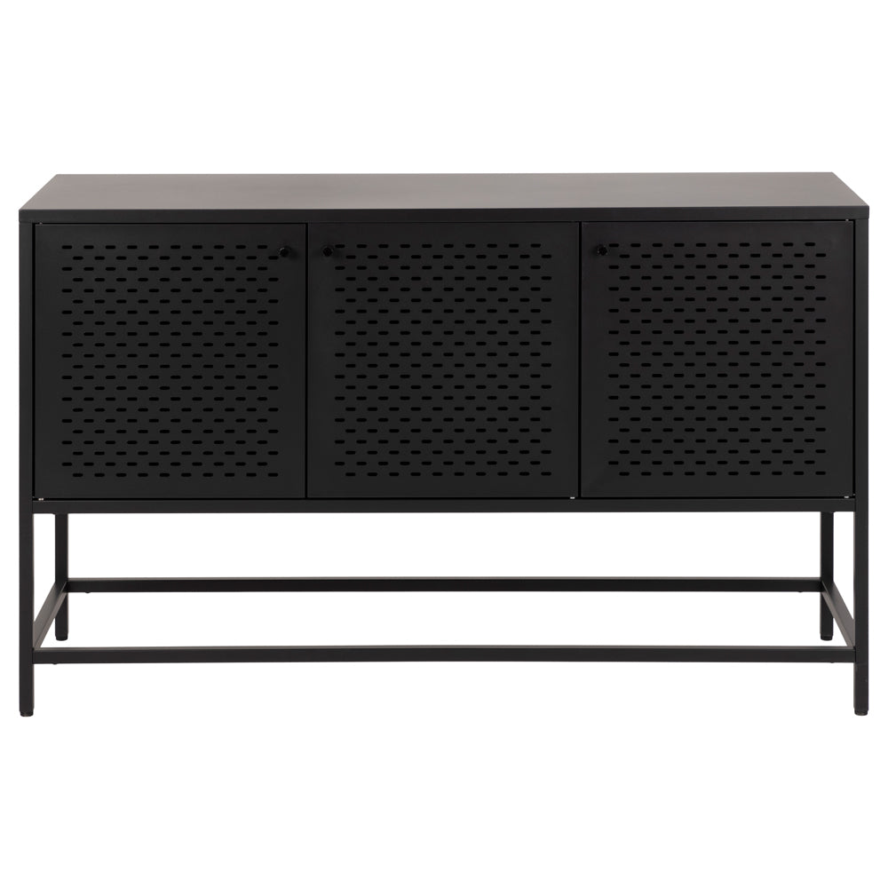 Metāla kumode Ronda 125/75/40 cm melns