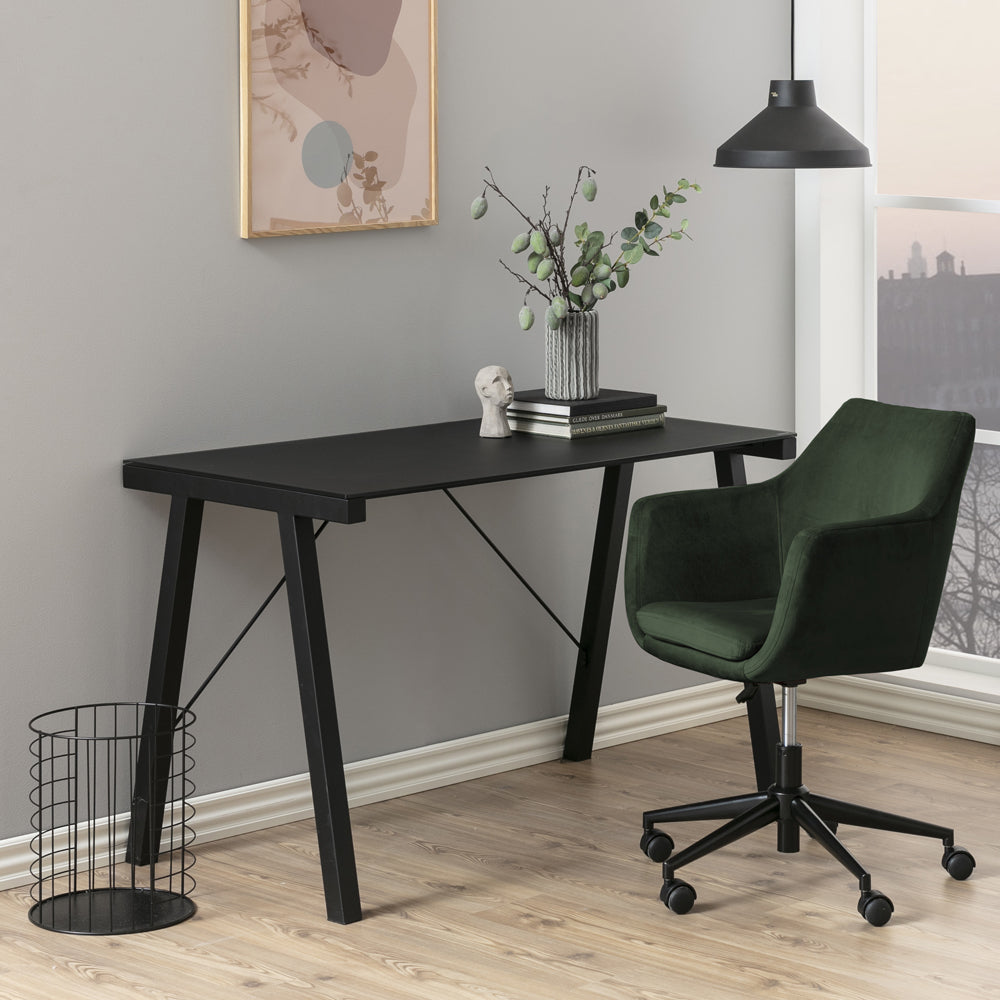 Biroja krēsls ar regulējamu augstumu Loka  91/58/58 cm tumši zaļš - N1 Home