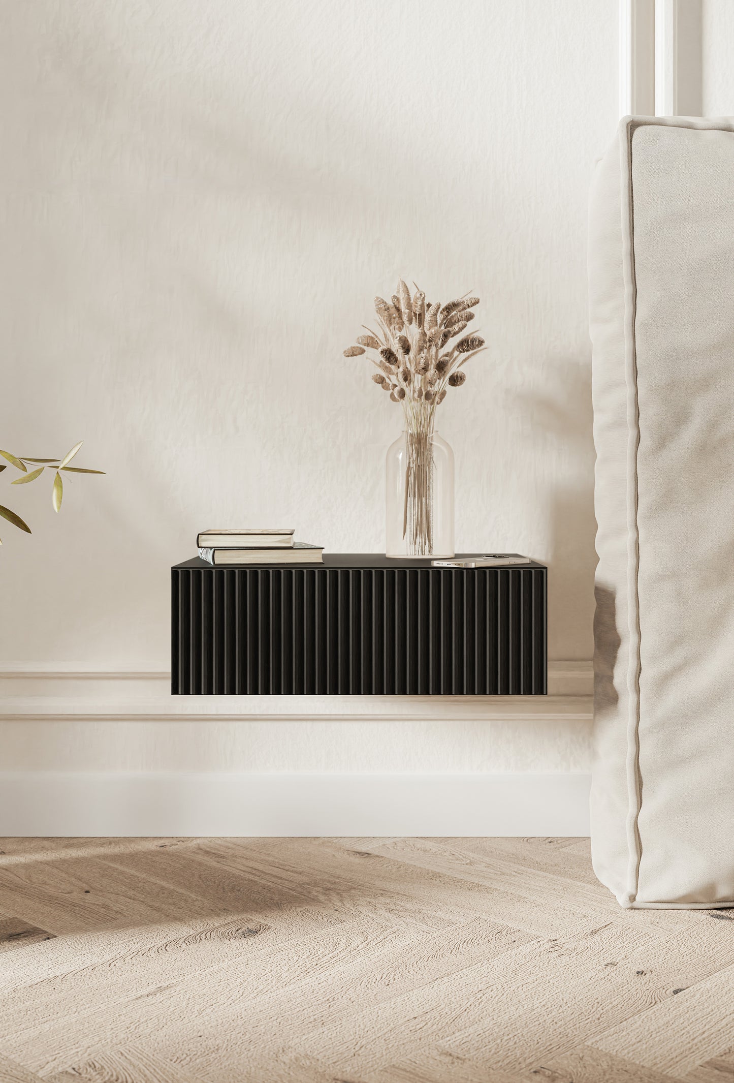 Naktsskapis Velda 50/17/35 cm melns - N1 Home