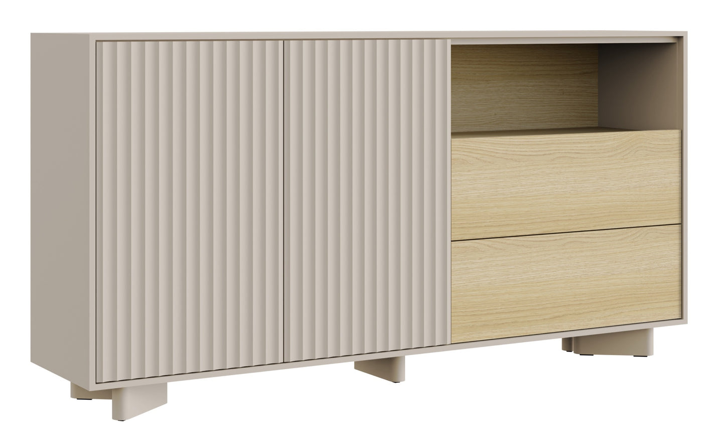 Kumode Distri Riffle 156/80/35 cm Vičencas ozols/kašmirs