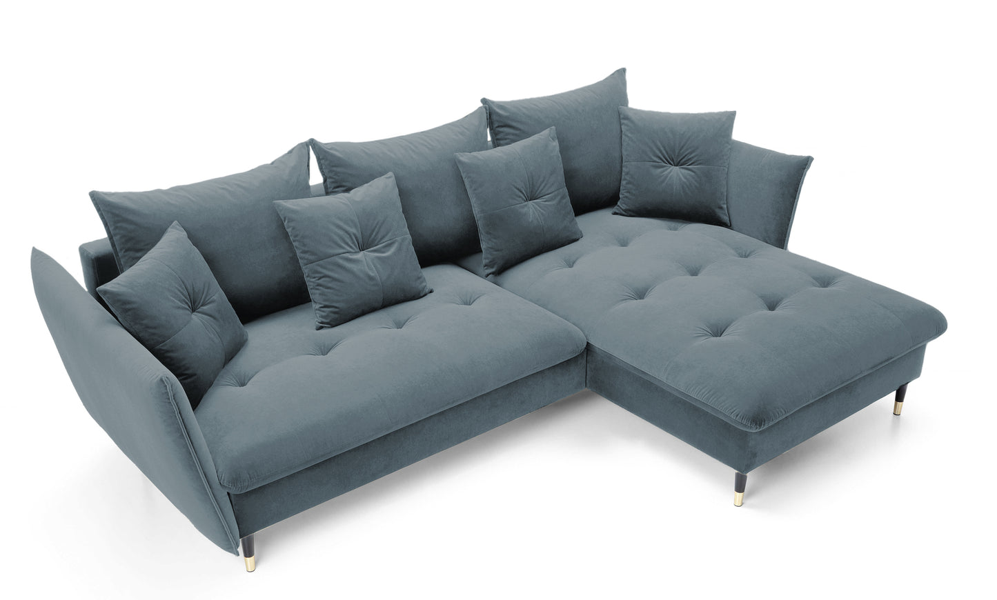 Dīvāns Bazlam 91/258/167 cm Matt Velvet 93 - N1 Home