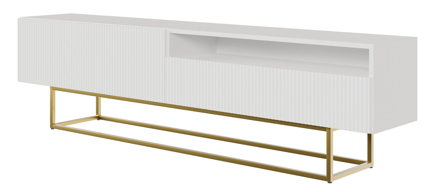 TV skapis Velda A 175/46/31 cm balts/zelts