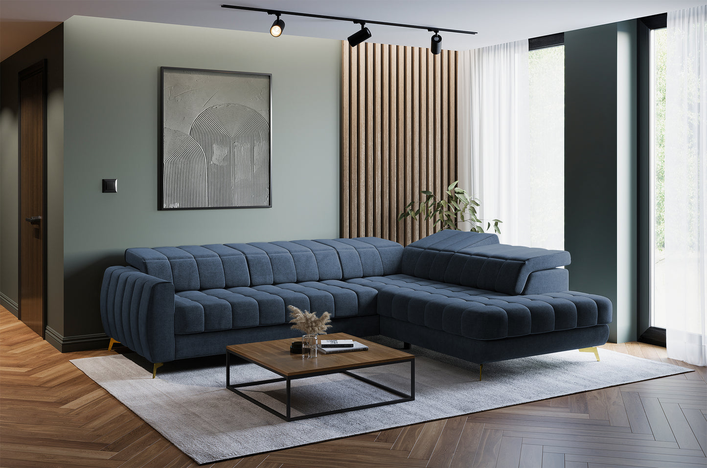 Dīvāns Perso 70/263/208 cm Castel 79 - N1 Home