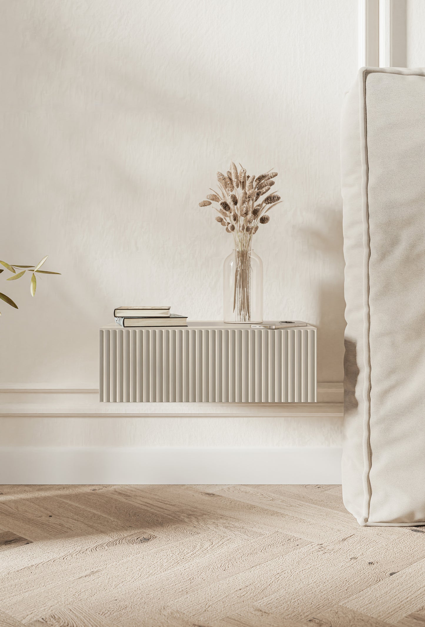 Naktsskapis Velda 50/17/35 cm bēšs - N1 Home