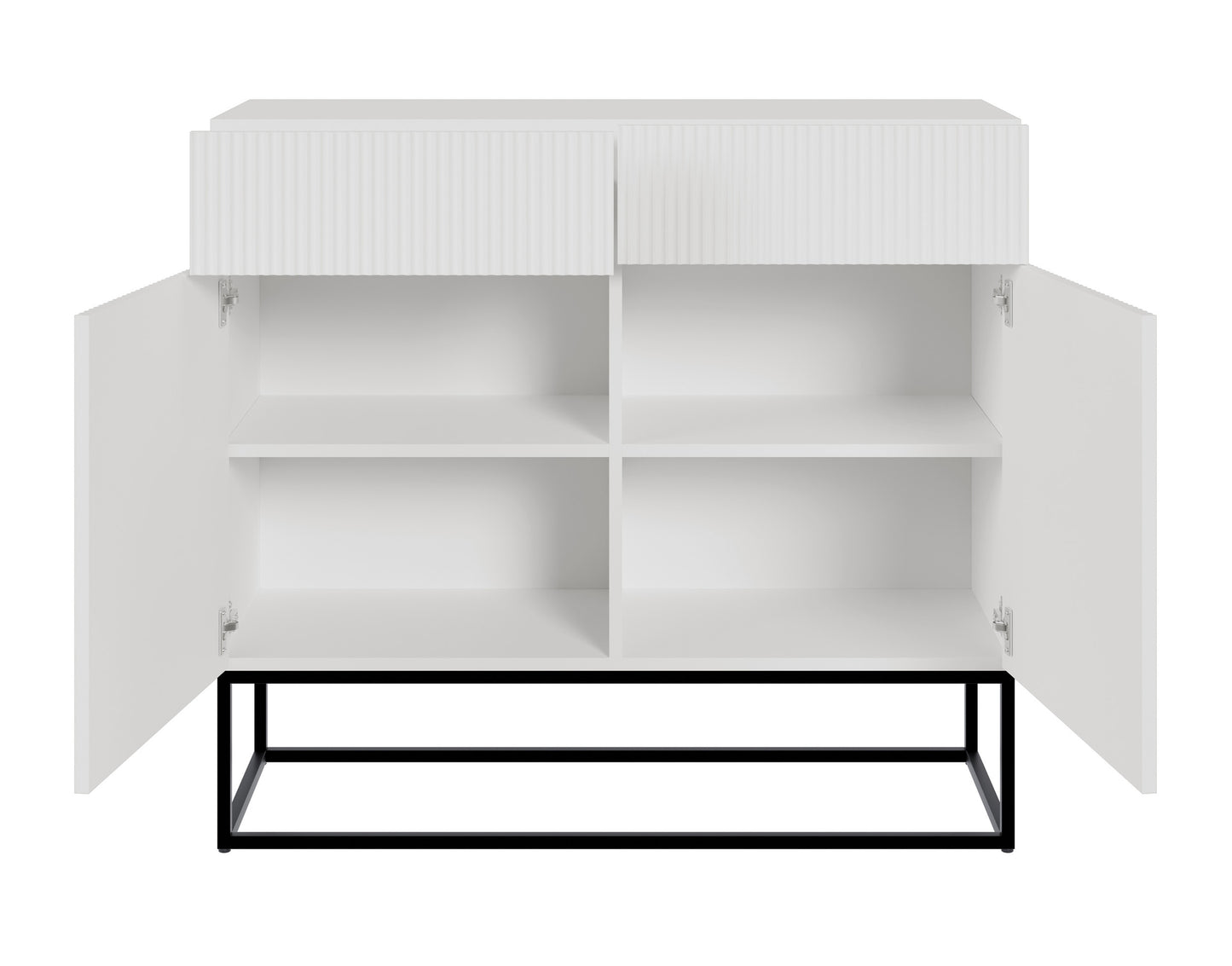 Kumode Velda 100/90/38 cm balts/melns - N1 Home