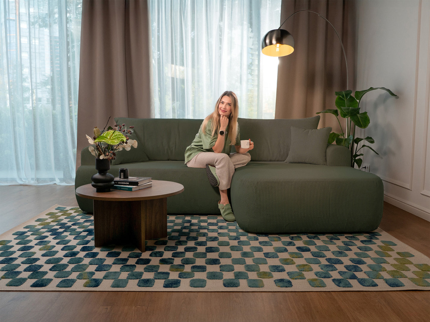 Dīvāns Ovors 93/260/165 cm Lincoln D 37 - N1 Home