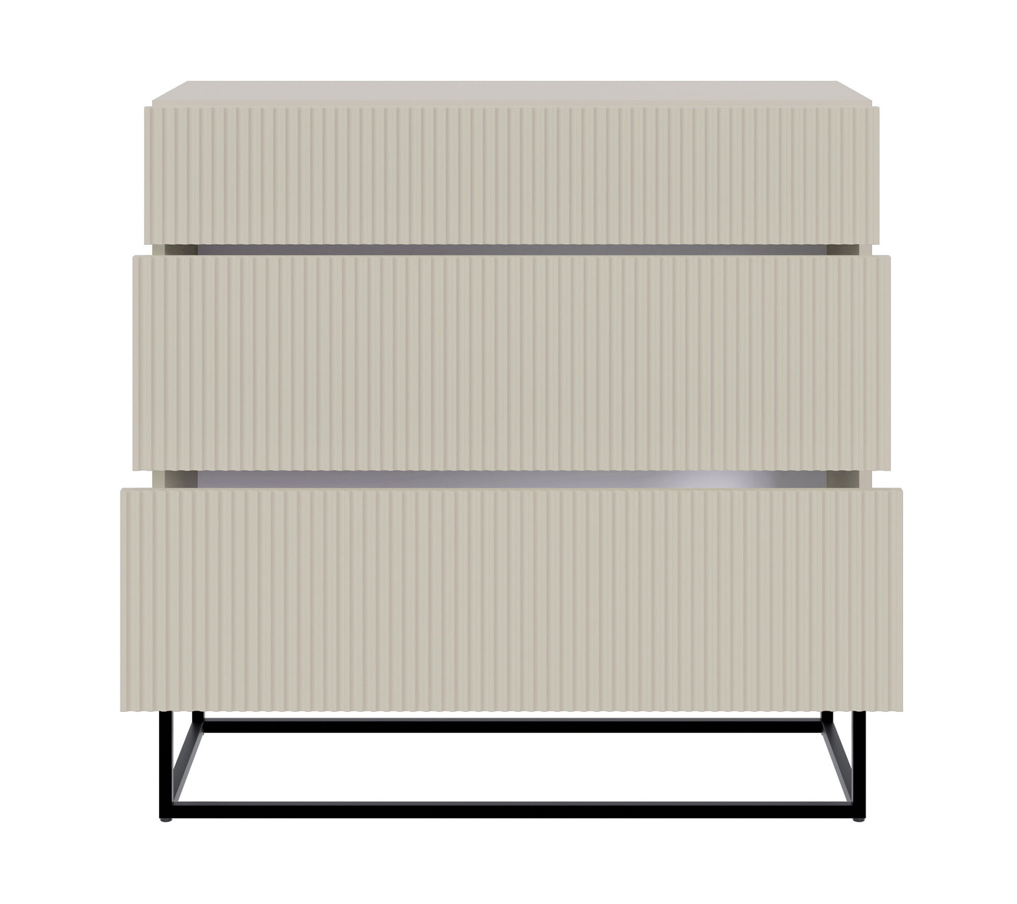 Kumode Velda 90/90/38 cm bēšs/melns - N1 Home