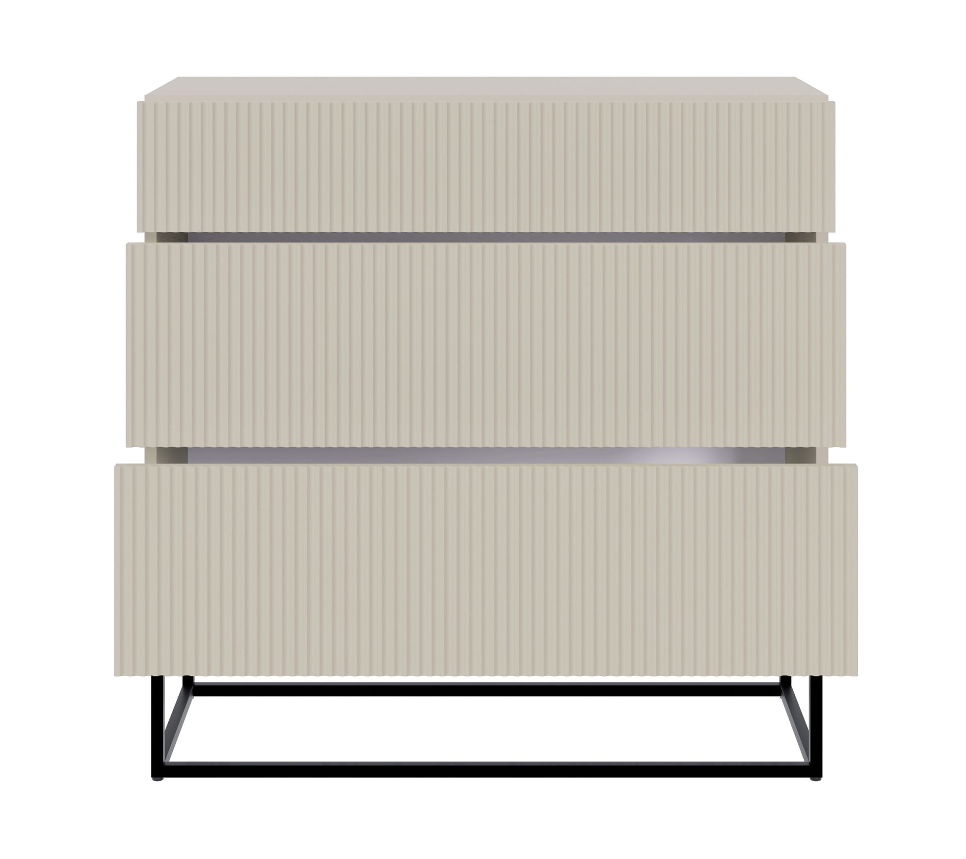 Kumode Velda 90/90/38 cm bēšs/melns - N1 Home