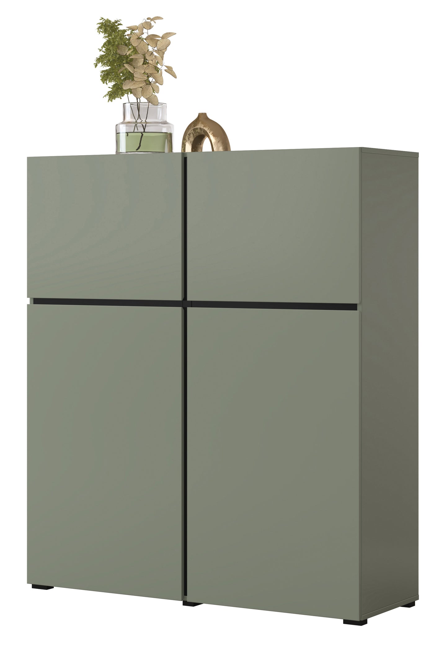 Kumode Kruzat 119/139/40 cm zaļs