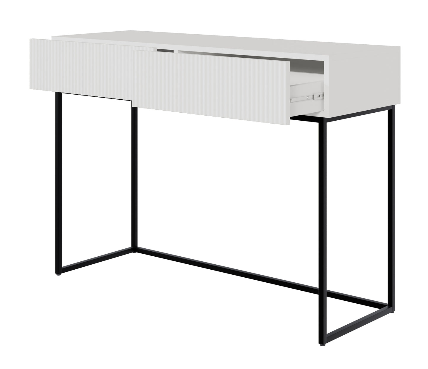 Konsole Velda 110/79/40 cm balts/melns