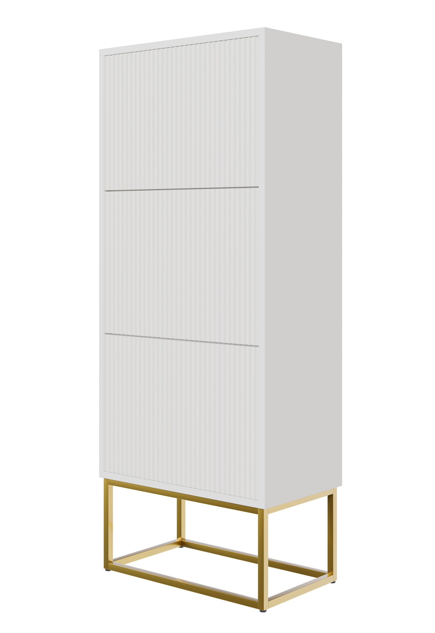 Apavu skapis Velda 50/30/125 cm balts/zelts