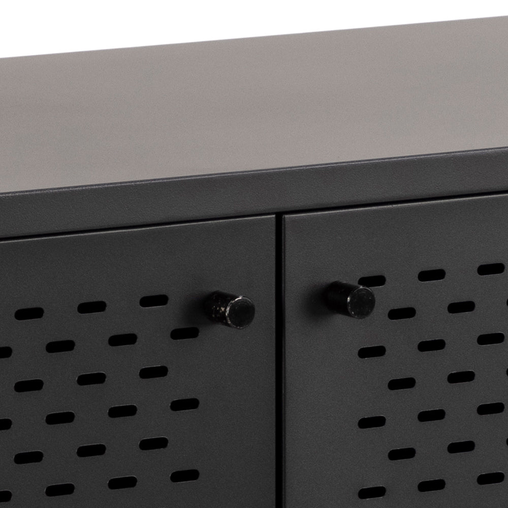 Metāla kumode Ronda 125/75/40 cm melns