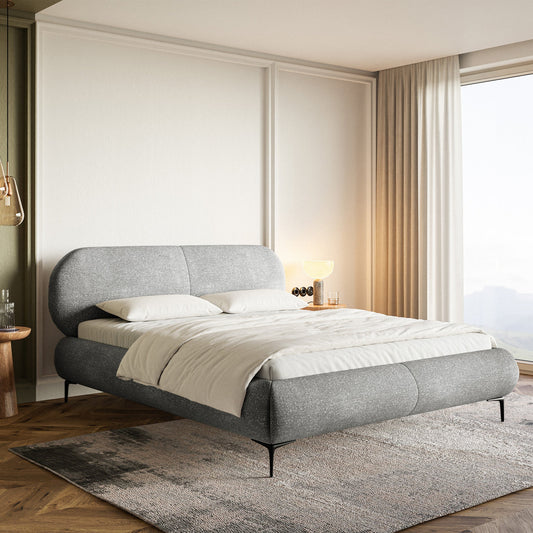 Gulta ar konteineru Valeo 140/160/180x 200 cm Melody 3 (Agmamito), melnas kājas - N1 Home