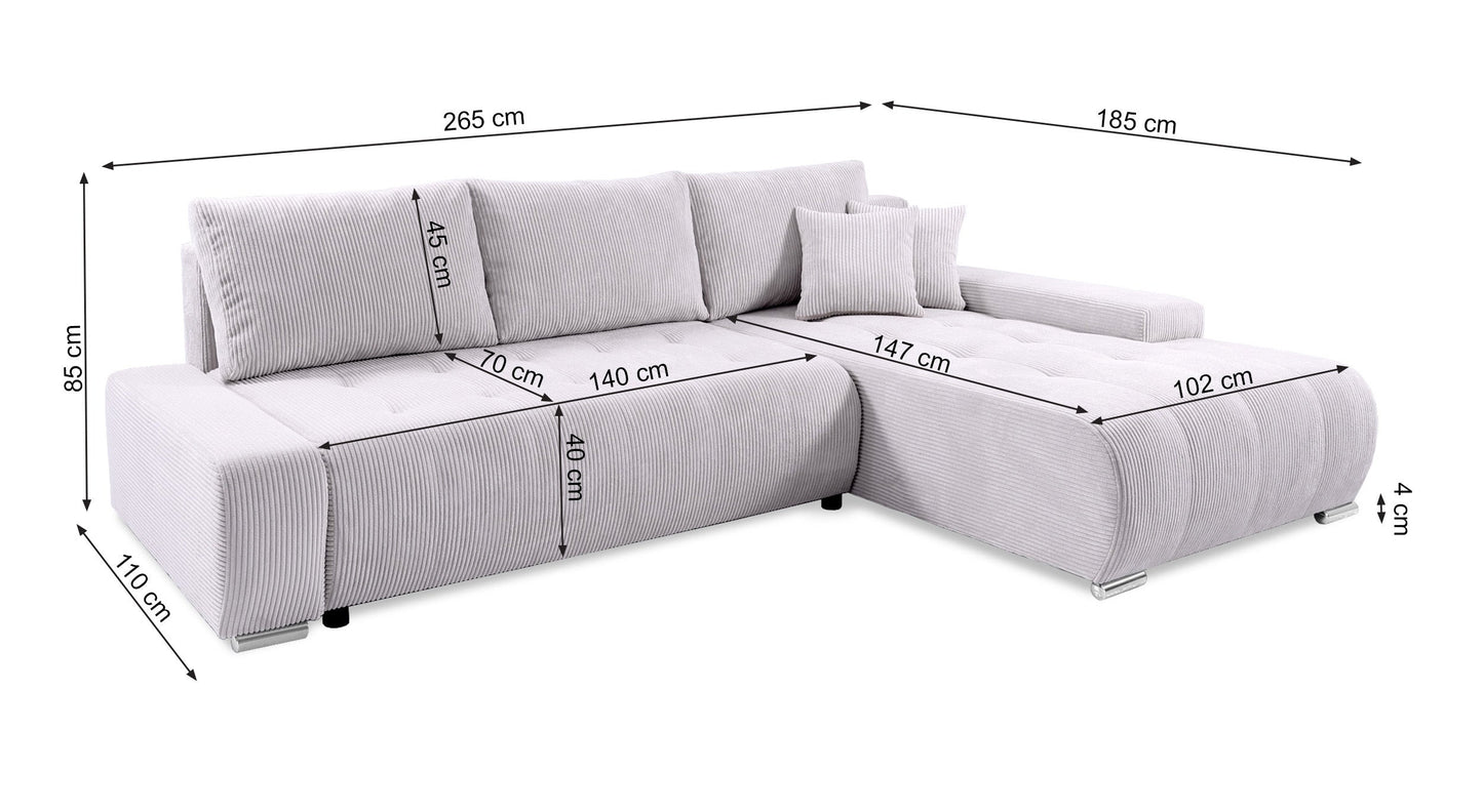 Dīvāns Magli 85/265/185 cm Royal Velvet 19