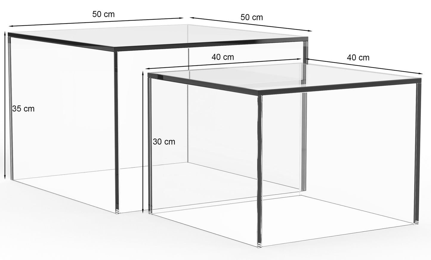 Kafijas galds Glopi 50/50/35 cm brūns - N1 Home