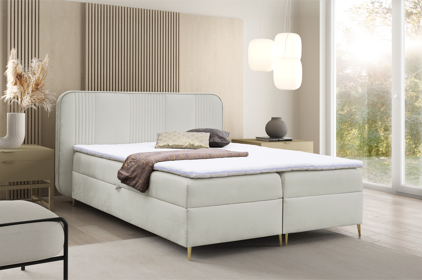 Kontinentālā gulta Clarens 140/160/180x200 cm Magic Velvet 2274 - N1 Home