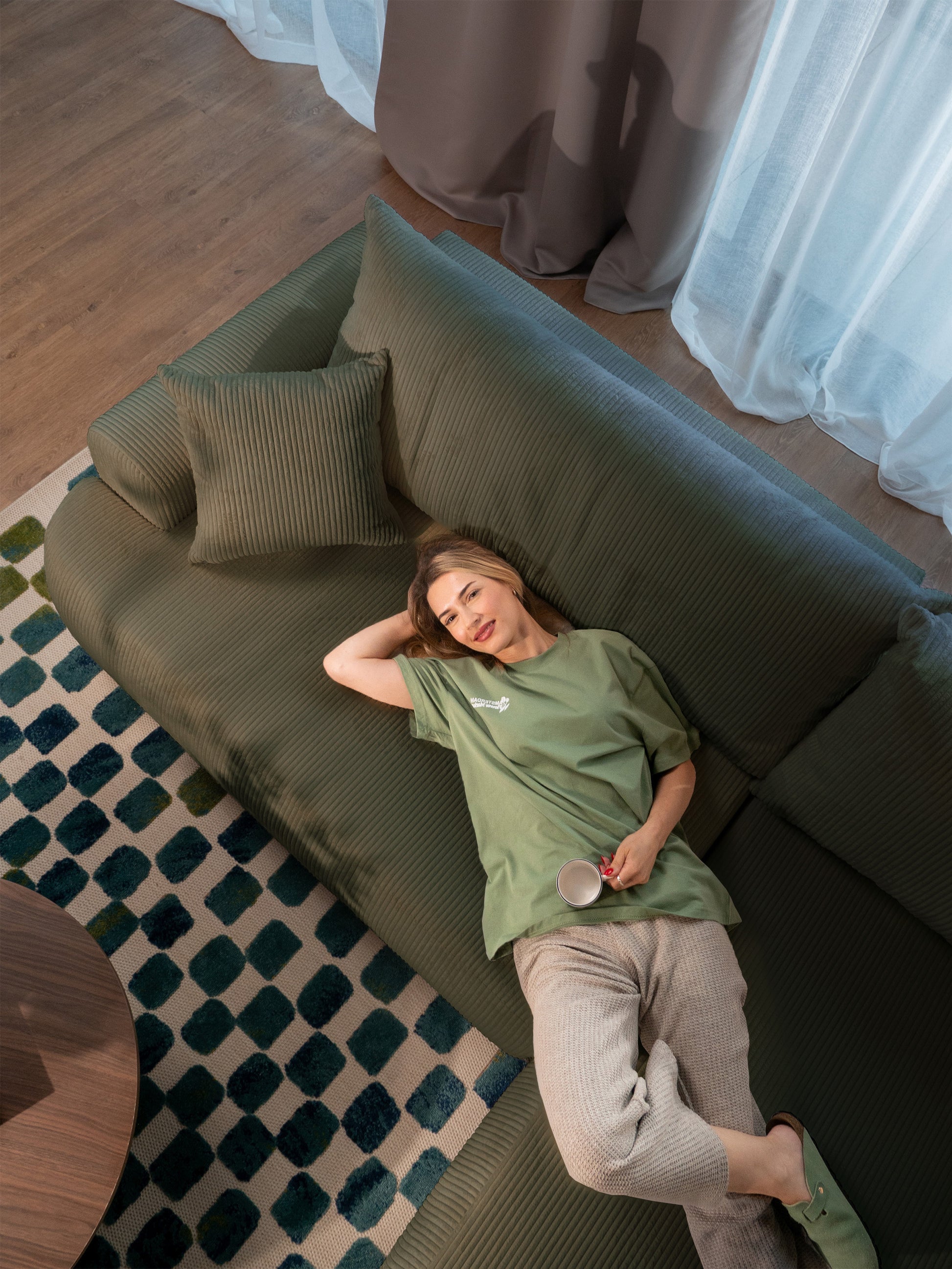 Dīvāns Ovors 93/260/165 cm Lincoln D 37 - N1 Home