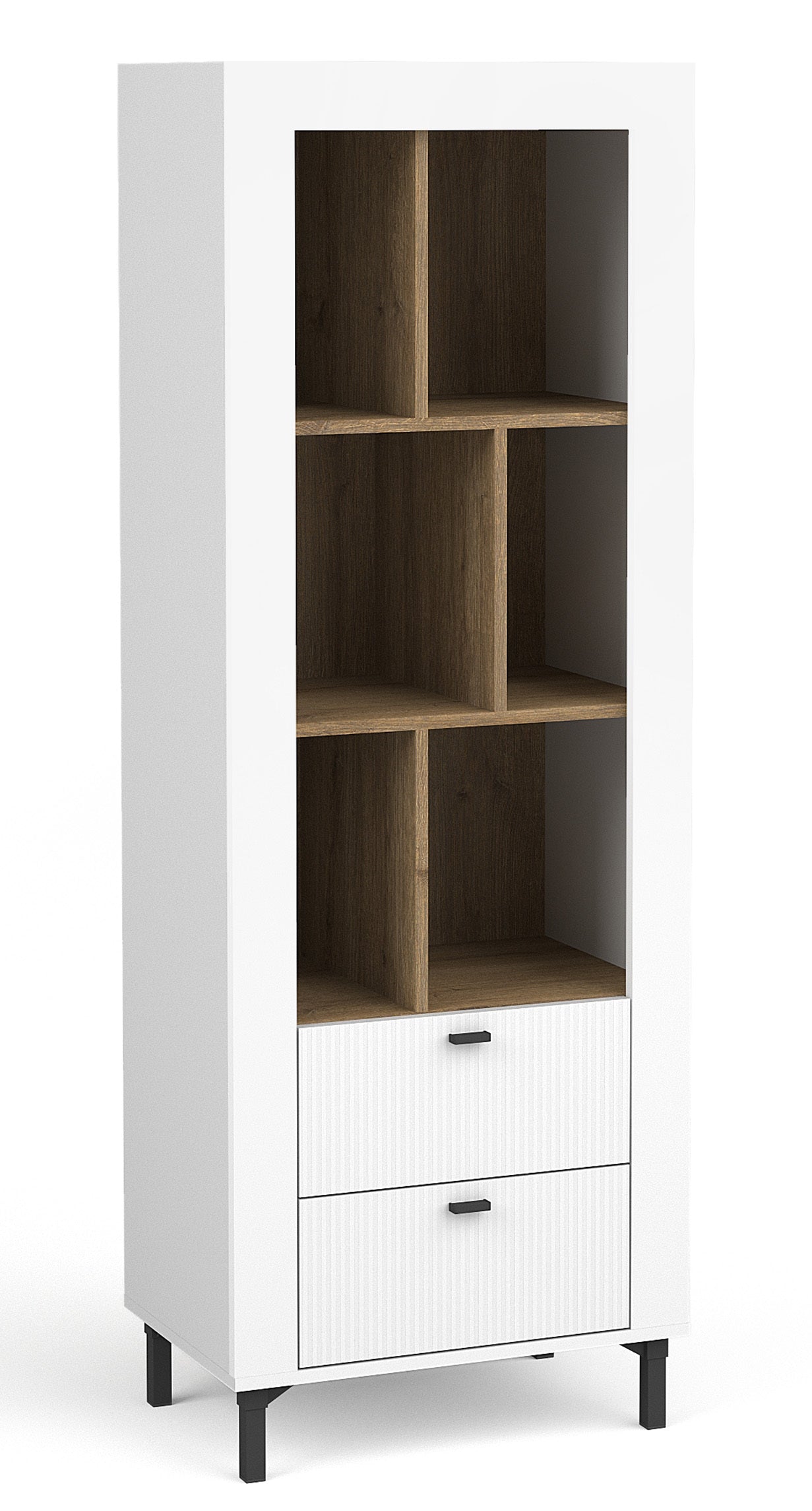 Skapis Lamos 55/153/38 cm balts/melns