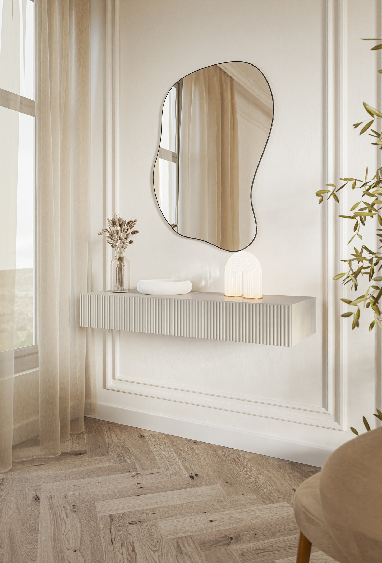 Konsole Velda 110/16/40 cm bēšs