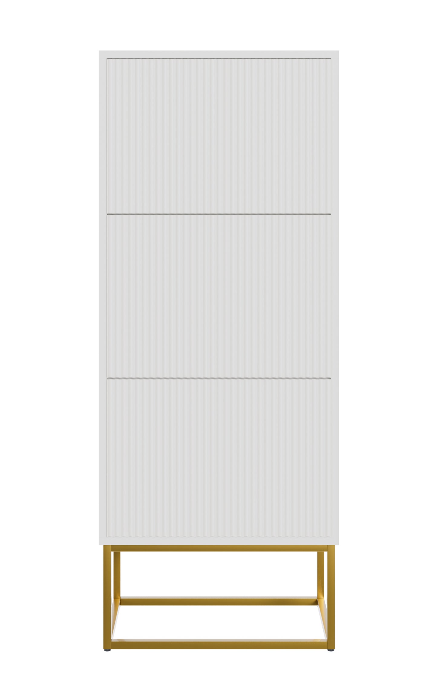 Apavu skapis Velda 50/30/125 cm balts/zelts