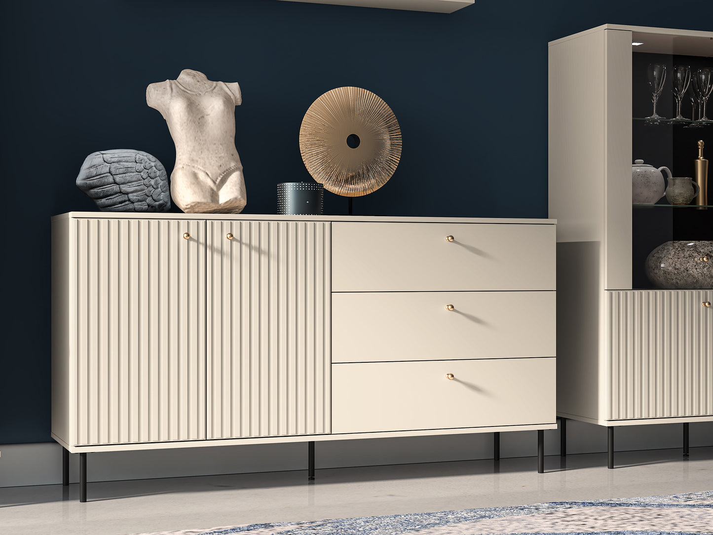 Kumode Galeto 85/160/40 cm bēšs - N1 Home