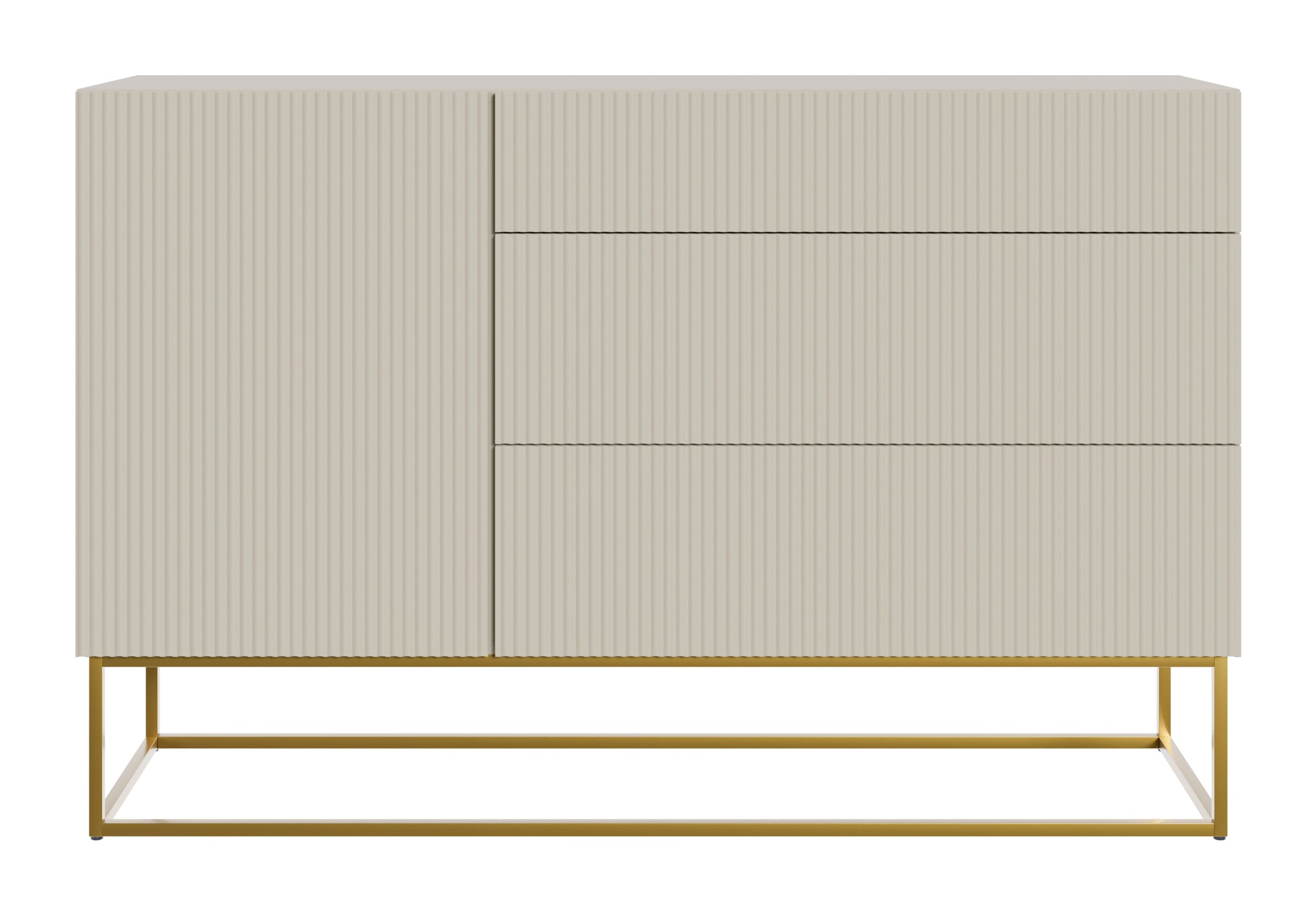 Kumode Velda 140/90/38 cm bēšs/zelts - N1 Home