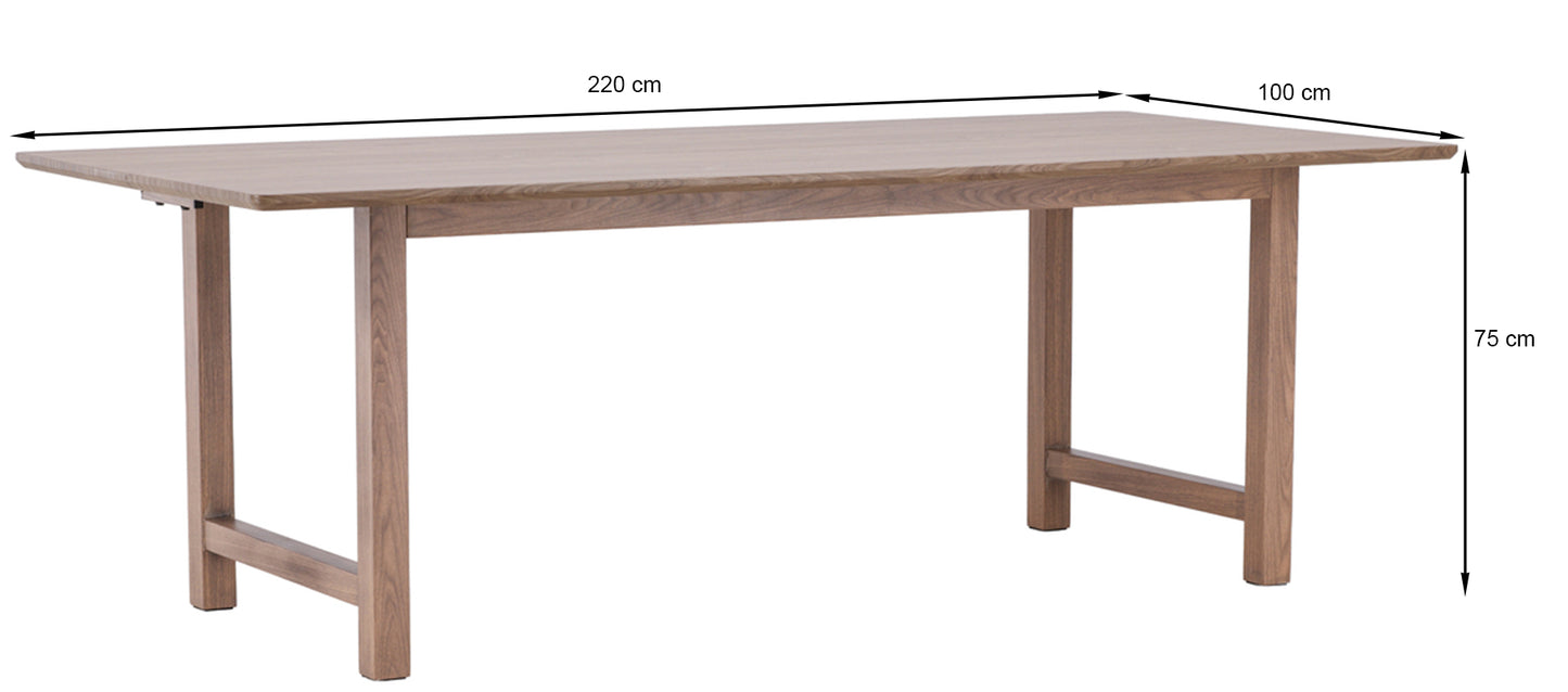 Galds Sara 220/100/75 cm ozols