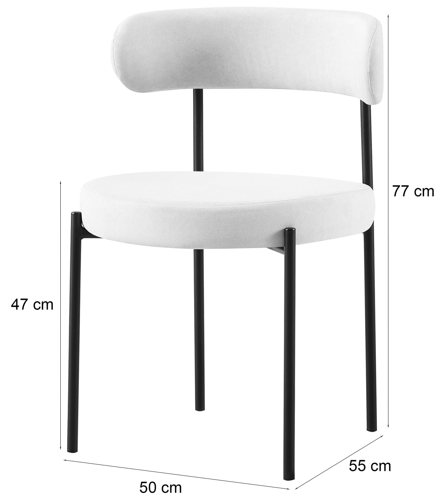 Krēsls Femisa 77/50/55 cm tumši bēšs bukle - N1 Home