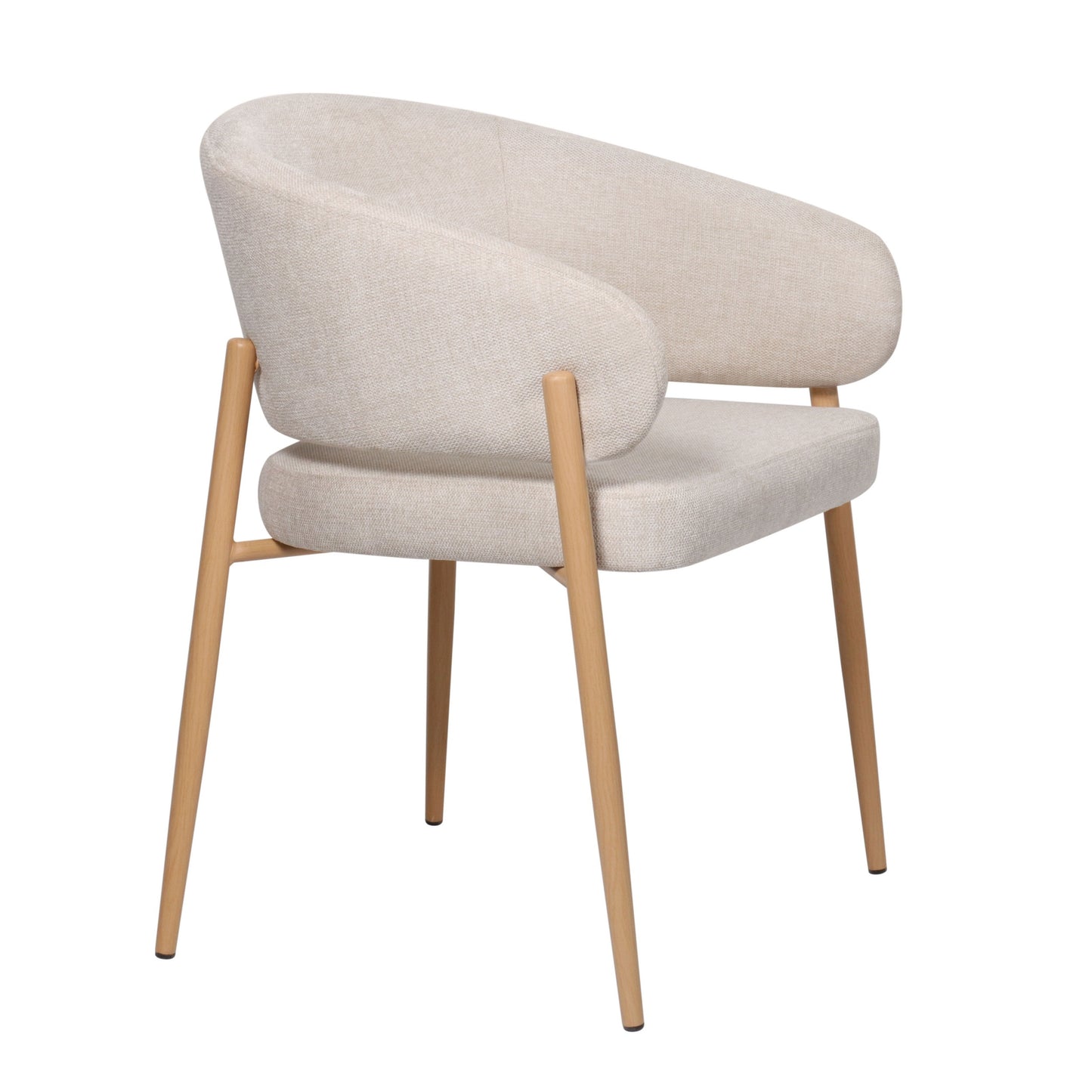 Krēsls Resil 57/82/58 cm bēšas pinuma/ozolkoka kājas