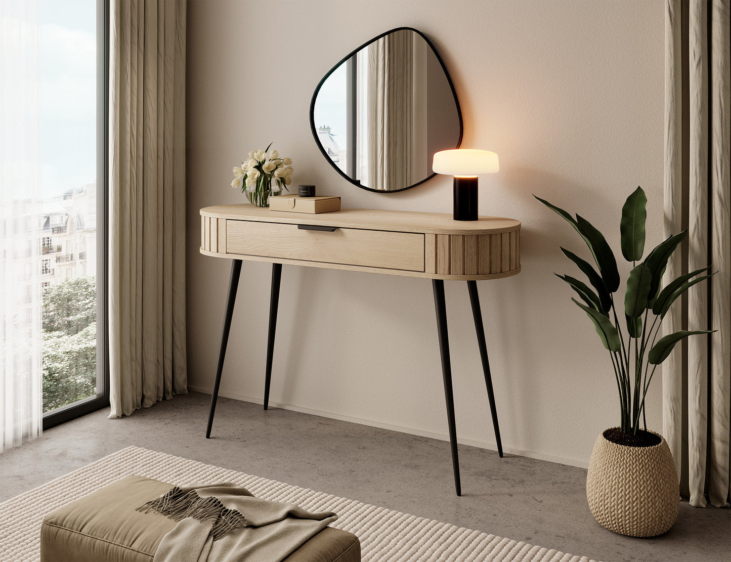 Konsole Lavas 75/180/90 cm Kremonas ozols