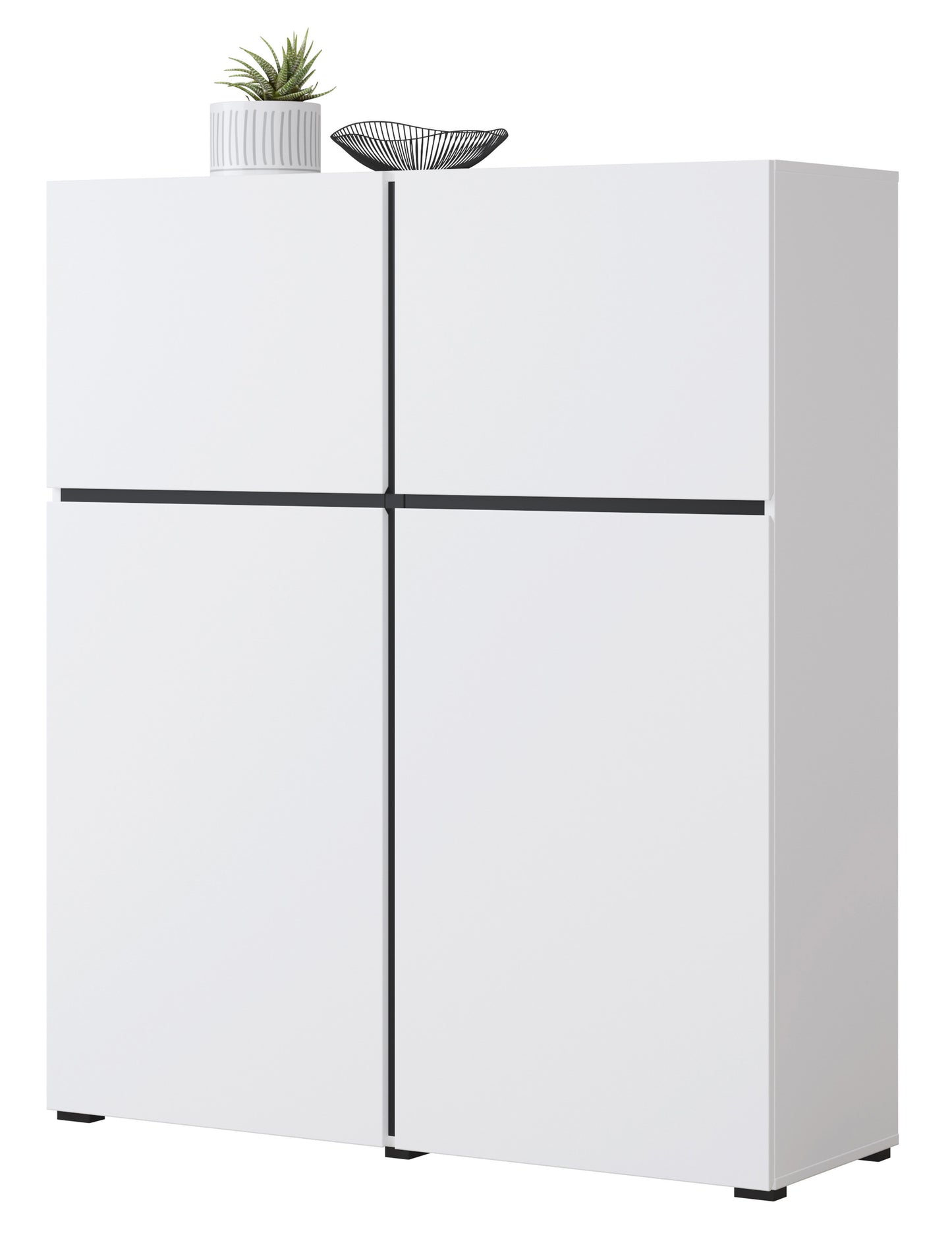 Kumode Kruzat 119/139/40 cm balts