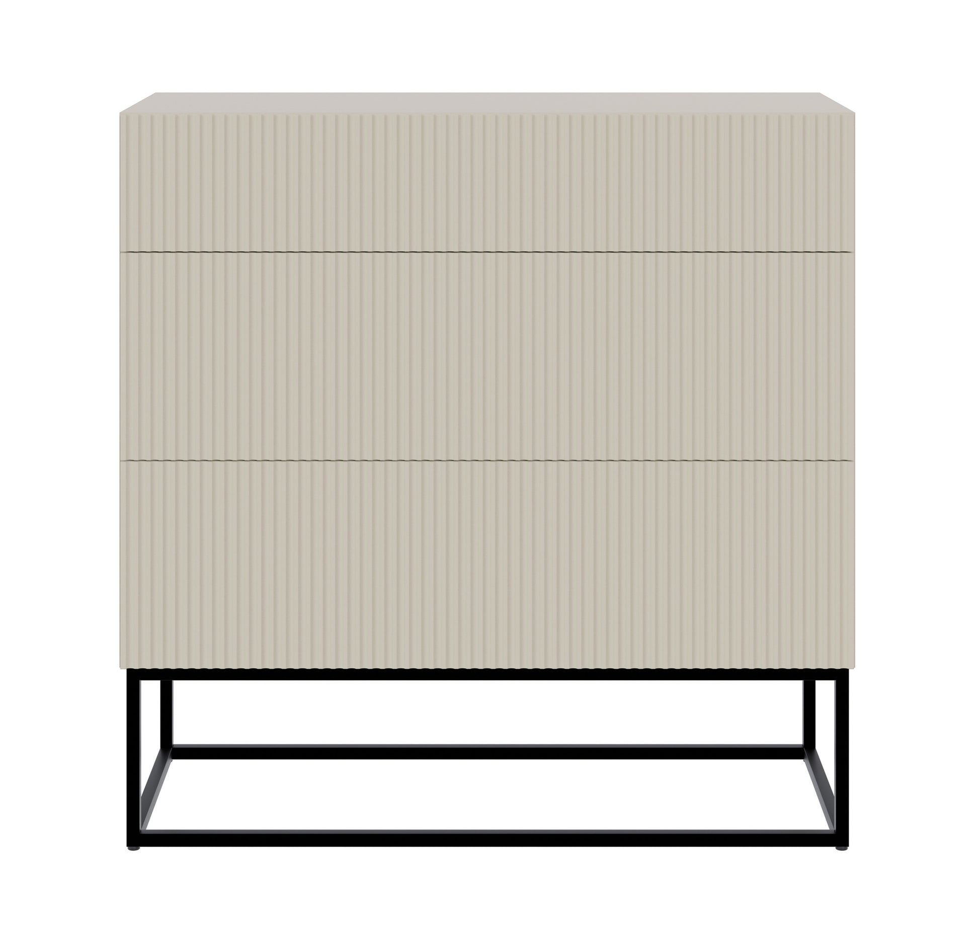 Kumode Velda 90/90/38 cm bēšs/melns - N1 Home