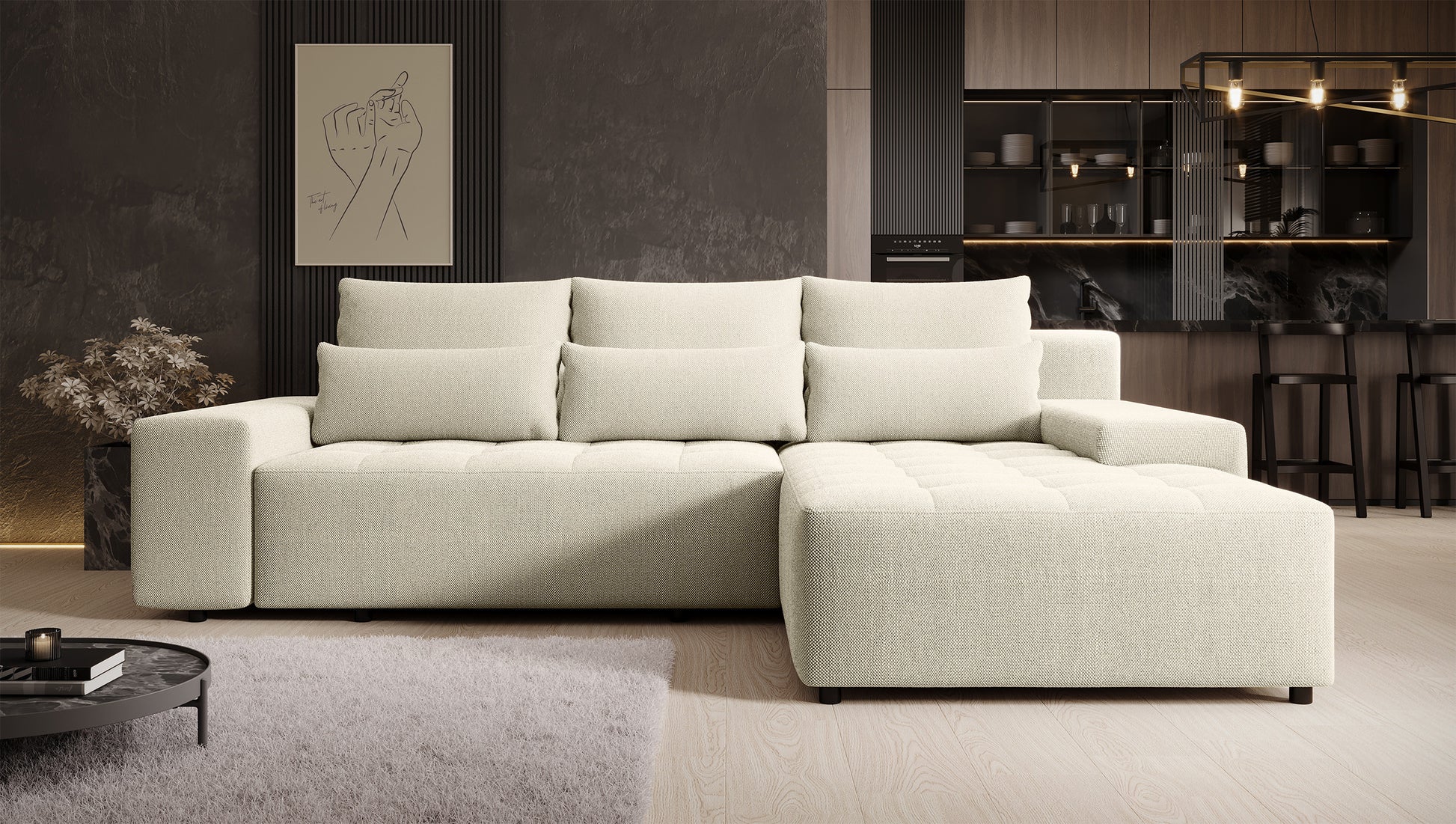 Dīvāns Nalura 268/88/184 cm Aragon 03 - N1 Home