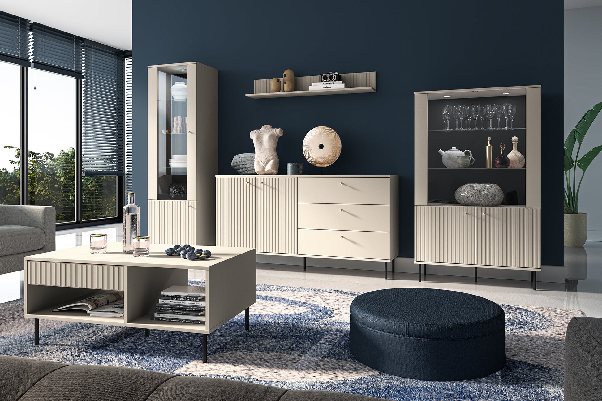 Kumode Galeto 85/120/40 cm bēšs - N1 Home