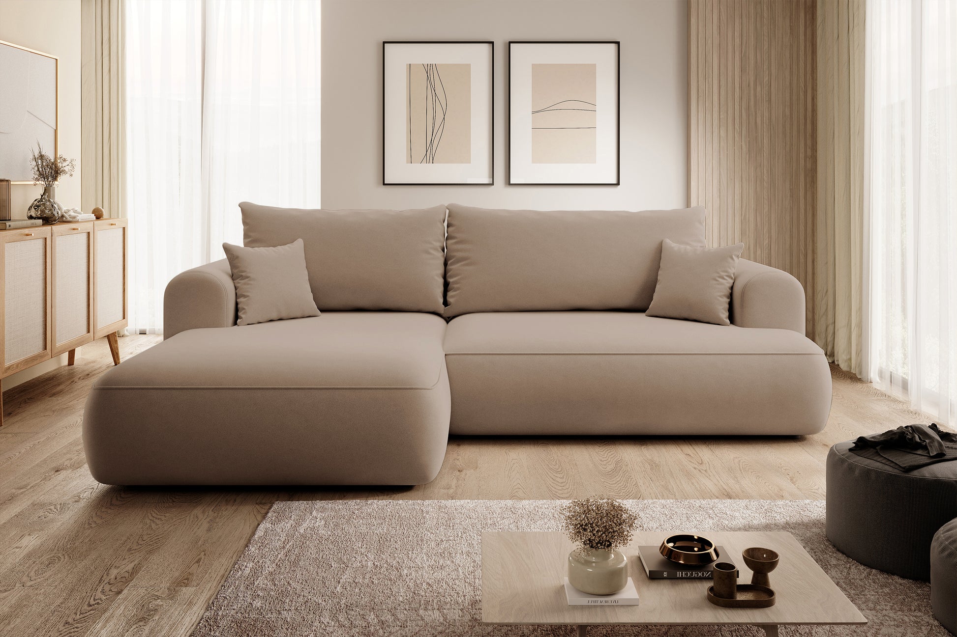 Dīvāns Ovors 260/93/165 cm Castel 15 - N1 Home